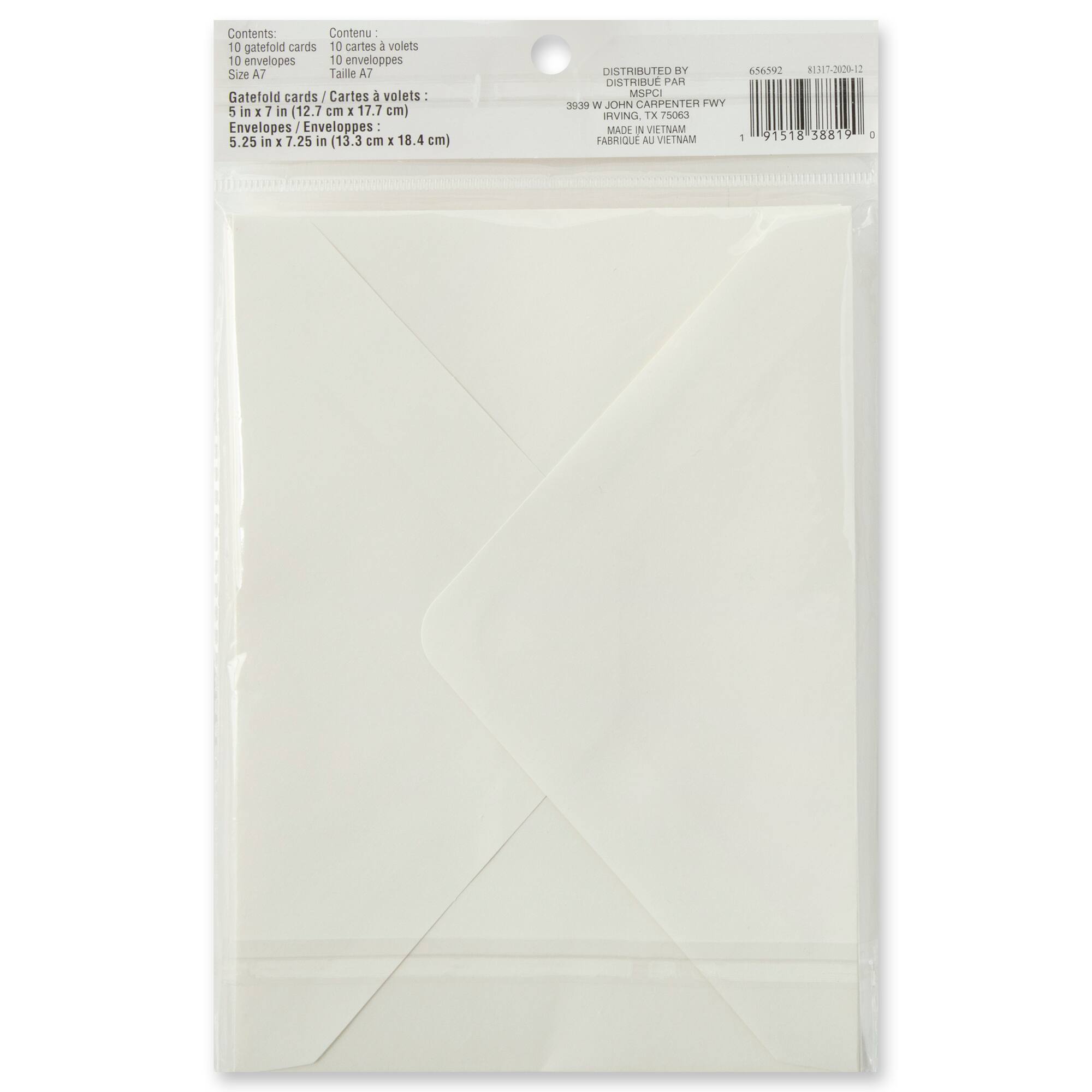 12 Packs: 10 ct. (120 total) 5" x 7" Ivory Gatefold Cards & Envelopes by Recollections™